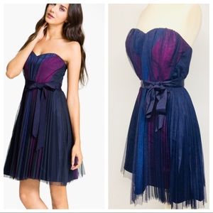 Max & Cleo Jasmine Pleated Sweetheart  Dress FIRM